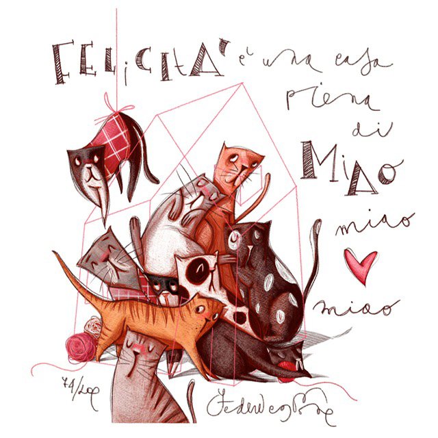 FELICITÀ-È-UNA-CASA-PIENA-DI-MIAO-FOGLIO-20X20-TECNICA-Fine-art-giclee-retouché-TIRATURA-200XX-CODICE-POR0319